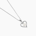 Collier Ainhoa Maille For&ccedil;at Argent Blanc Perle De Culture - Colliers fantaisie Femme | Histoire d&rsquo;Or