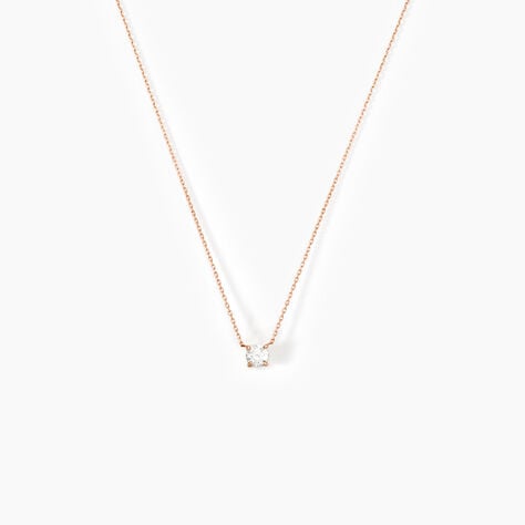 Collier Colby Or Rose Oxyde De Zirconium - Colliers Femme | Histoire d&rsquo;Or