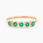 Bague Maynard Or Jaune Emeraude - Bagues avec pierre Femme | Histoire d&rsquo;Or