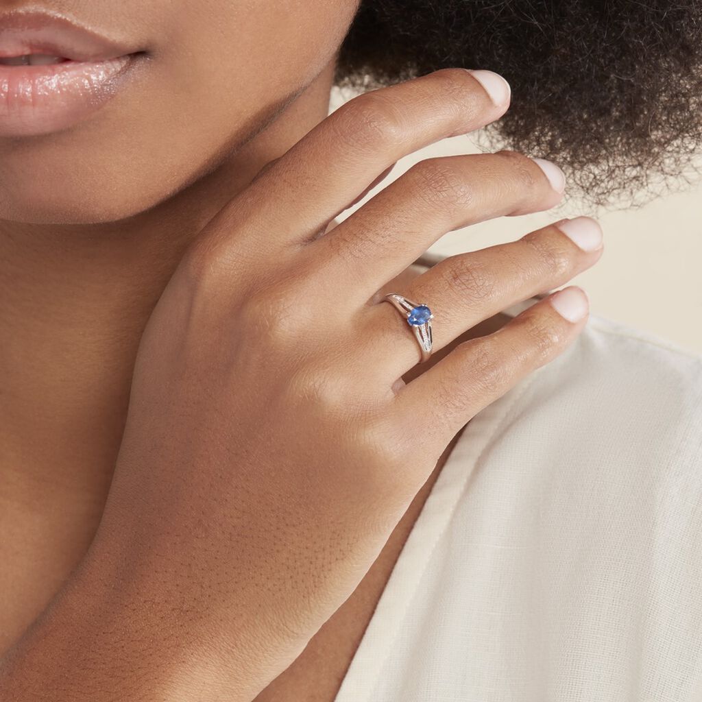 Bague Denise Or Blanc Saphir Et Diamant - Bagues solitaires Femme | Histoire d’Or