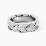 Bague Acier Blanc Jancis - Bagues fantaisie Homme | Histoire d&rsquo;Or