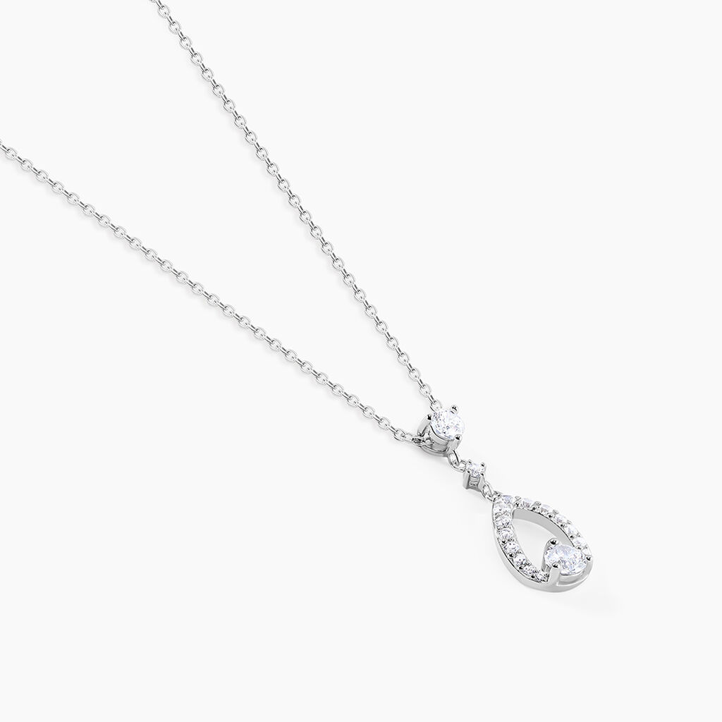 Collier Istanbul Argent Blanc Oxyde De Zirconium - Colliers fantaisie Femme | Histoire d&rsquo;Or