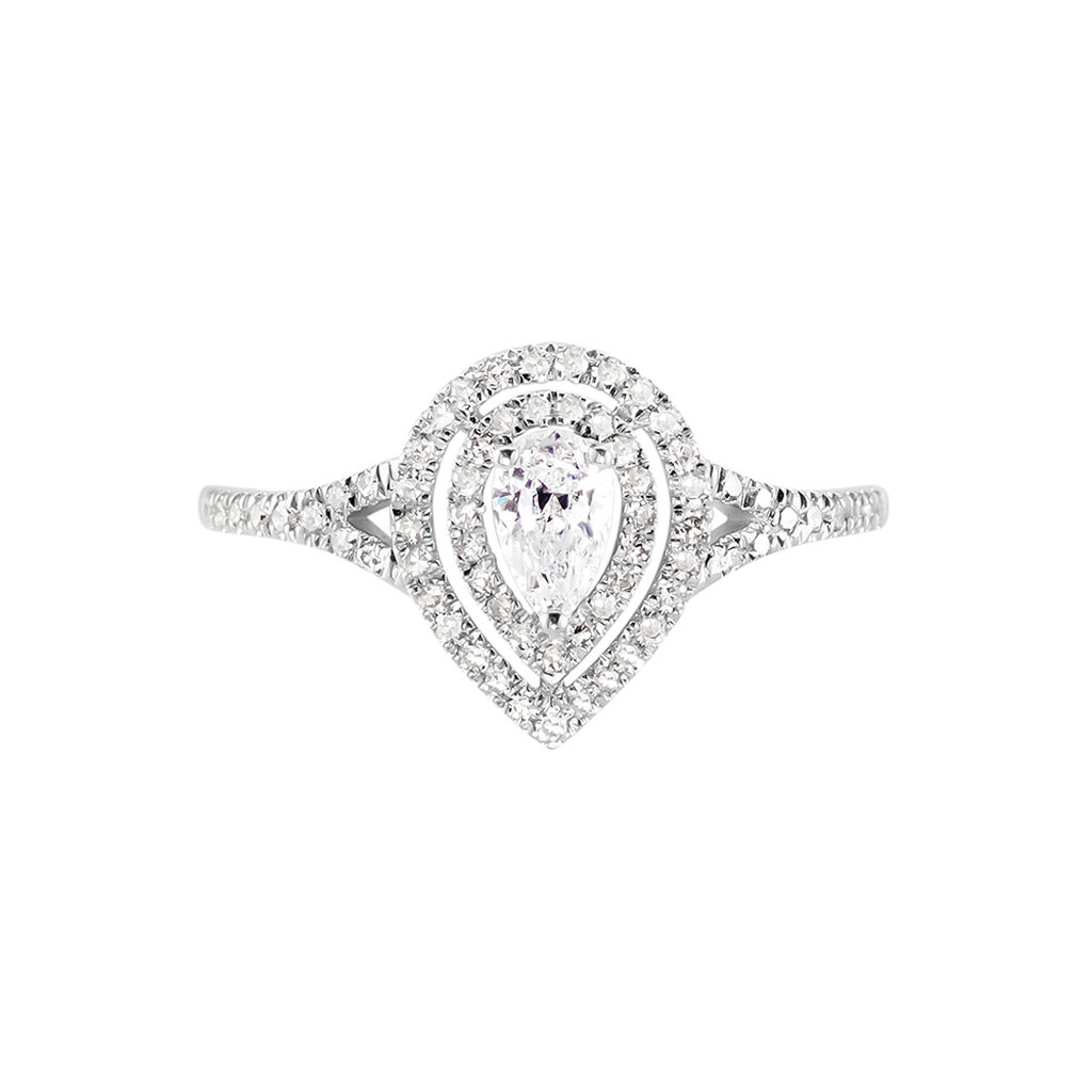 Bague Diamina Or Blanc Diamant - Bagues solitaires Femme | Histoire d’Or