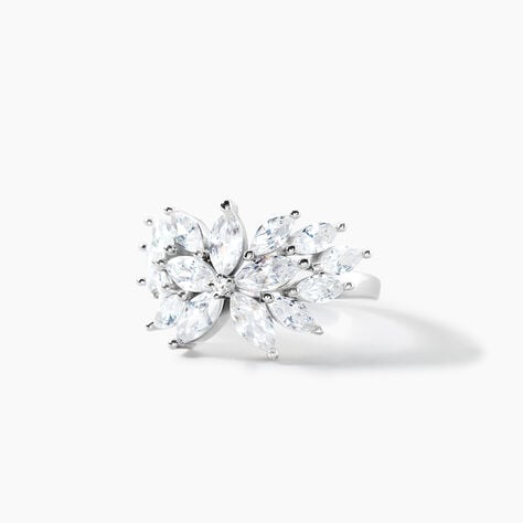 Bague Glow Up Argent Blanc Oxyde De Zirconium - Bagues avec pierre Femme | Histoire d&rsquo;Or