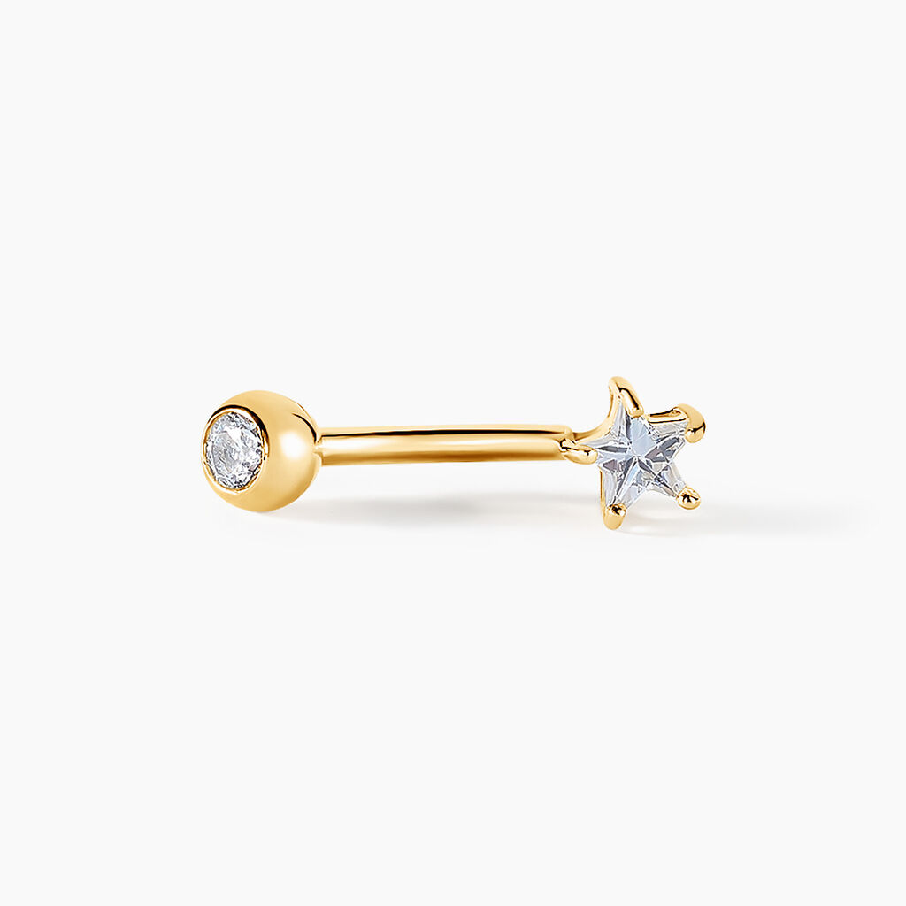 Piercing D'oreille Et/ou D'arcade King Or Jaune Oxyde De Zirconium - Bijoux Femme | Histoire d’Or