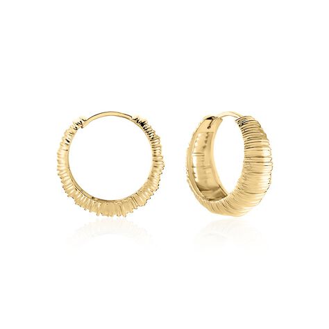 Créoles Ariane Plaqué Or Jaune - Boucles d'oreilles créoles Femme | Histoire d’Or