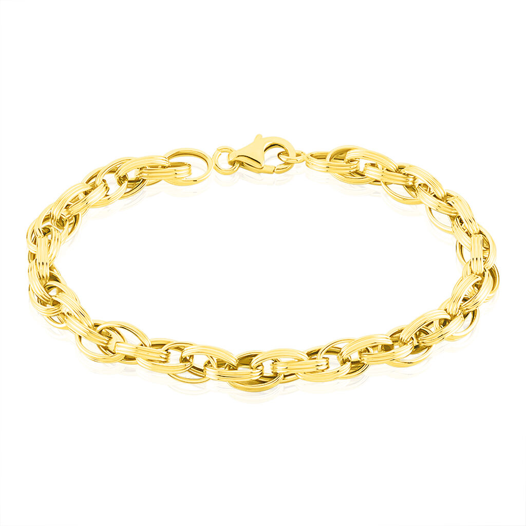 Bracelet Aaron Maille Fantaisie Or Jaune - Bracelets chaîne Femme | Histoire d’Or