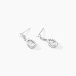 Boucles D'oreilles Pendantes Istanbul Argent Blanc Oxyde De Zirconium - Boucles d'oreilles fantaisie Femme | Histoire d&rsquo;Or