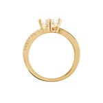 Bague Solitaire Sarah-lee Plaqu&eacute; Or Jaune Oxyde De Zirconium - Bagues solitaires Femme | Histoire d&rsquo;Or