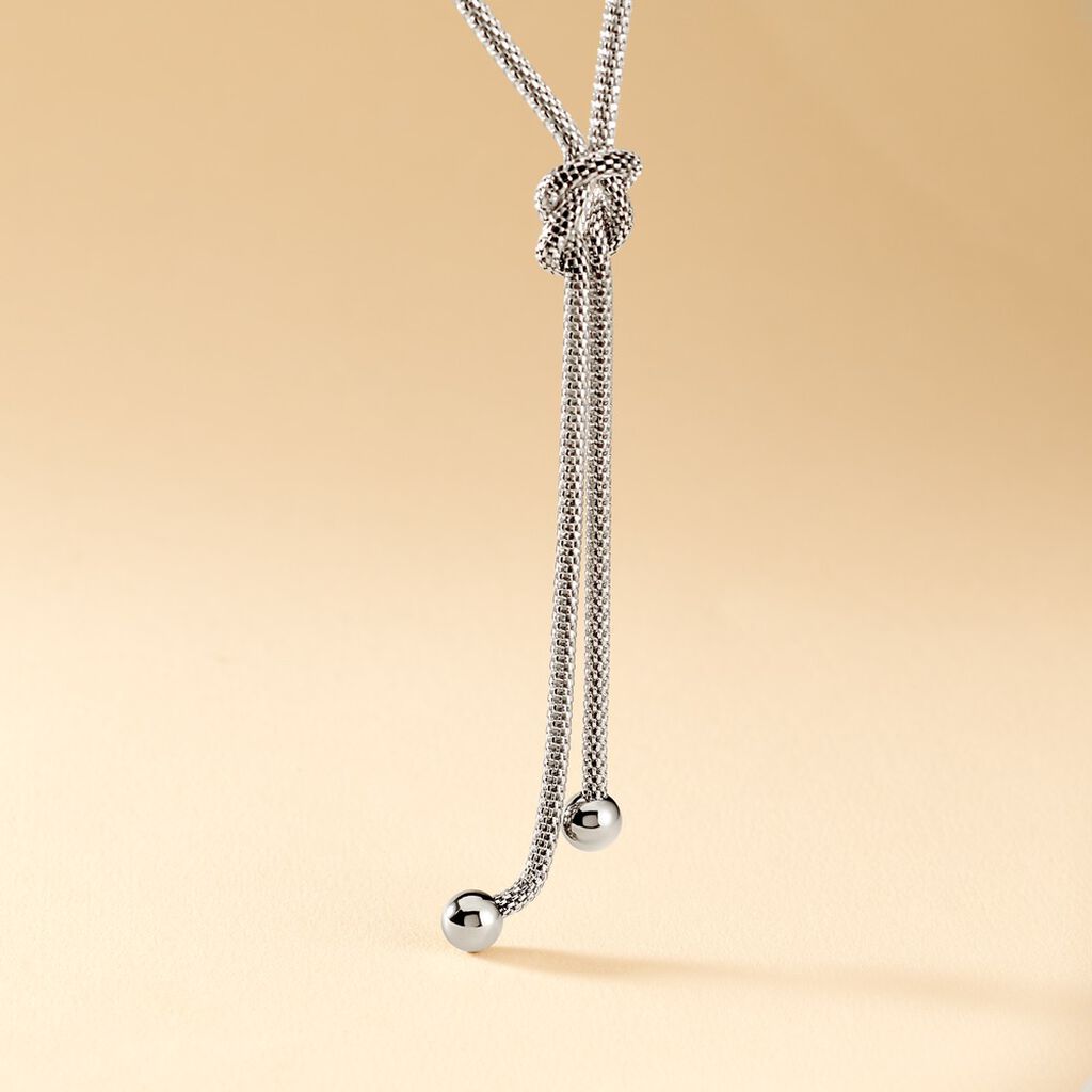 Collier Mahaca Acier Blanc - Colliers fantaisie Femme | Histoire d&rsquo;Or