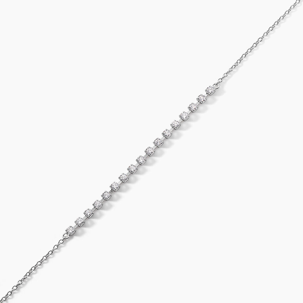Bracelet Whitney Argent Blanc Oxyde De Zirconium - Bracelets Femme | Histoire d&rsquo;Or