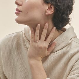 Bague Solitaire Camilia Or Rose Oxyde De Zirconium - Bagues solitaires Femme | Histoire d’Or