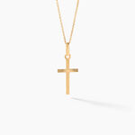 Pendentif Bathilde Croix Striee Or Jaune - Pendentifs Communion Unisex | Histoire d&rsquo;Or