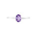 Solitaire Or Blanc Lily Améthyste - Bagues solitaires Femme | Histoire d’Or