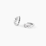 Cr&eacute;oles Rio Argent Blanc Oxyde De Zirconium - Boucles d'oreilles cr&eacute;oles Femme | Histoire d&rsquo;Or