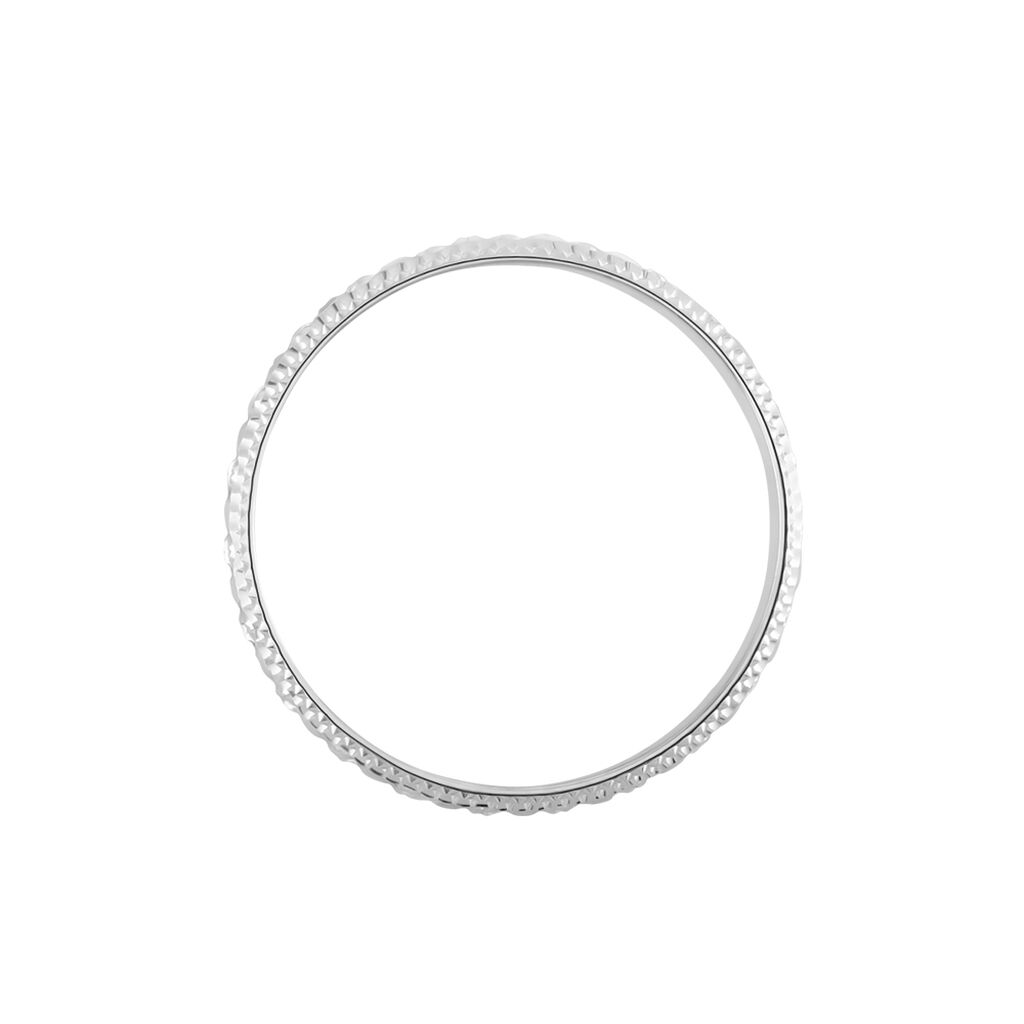Alliance Fantaisie Ruban Bombé Or Blanc - Alliances Unisex | Histoire d’Or