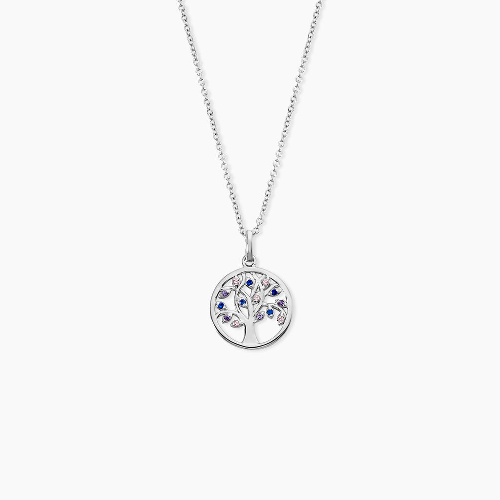 Collier Alive Argent Blanc Oxyde De Zirconium - Colliers fantaisie Femme | Histoire d&rsquo;Or