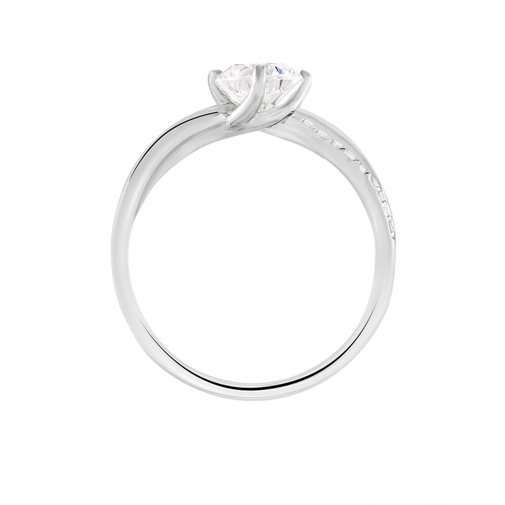 Bague Solitaire Essie Argent Blanc Oxyde De Zirconium - Bagues solitaires Femme | Histoire d&rsquo;Or