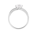 Bague Solitaire Essie Argent Blanc Oxyde De Zirconium - Bagues solitaires Femme | Histoire d&rsquo;Or