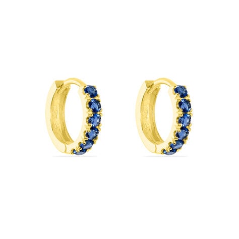 Cr&eacute;oles Andgelina Rondes Or Jaune Oxyde De Zirconium - Boucles d'oreilles cr&eacute;oles Femme | Histoire d&rsquo;Or