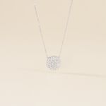 Collier Or Blanc Nawra Diamants Synth&eacute;tiques - Colliers Femme | Histoire d&rsquo;Or