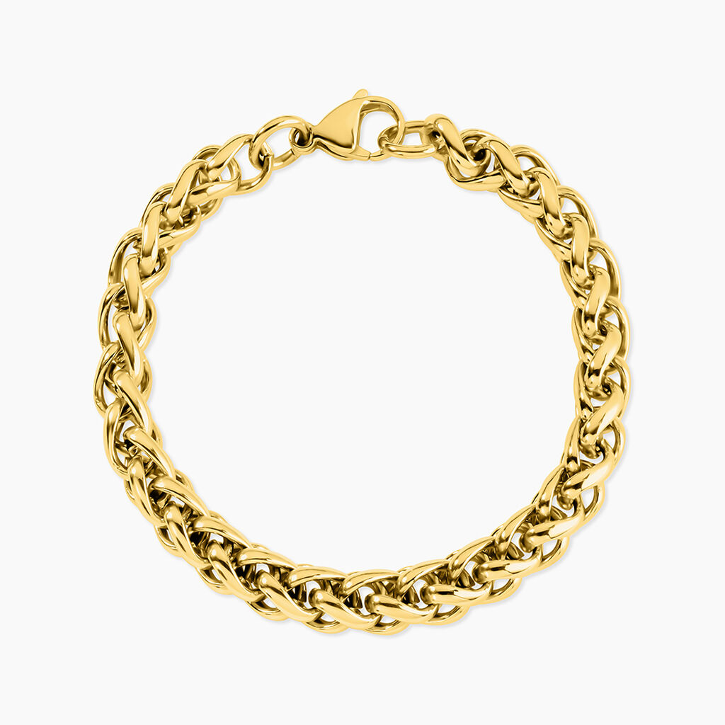 Bracelet Manolia Acier Jaune - Bijoux sans pierre Femme | Histoire d&rsquo;Or