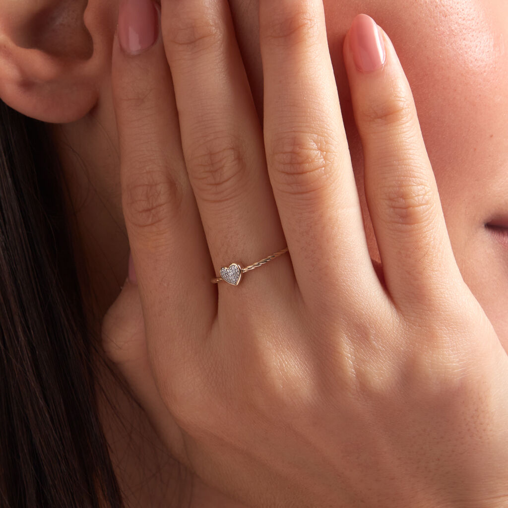 Bague Svana Or Jaune Diamant - Bagues avec pierre Femme | Histoire d’Or