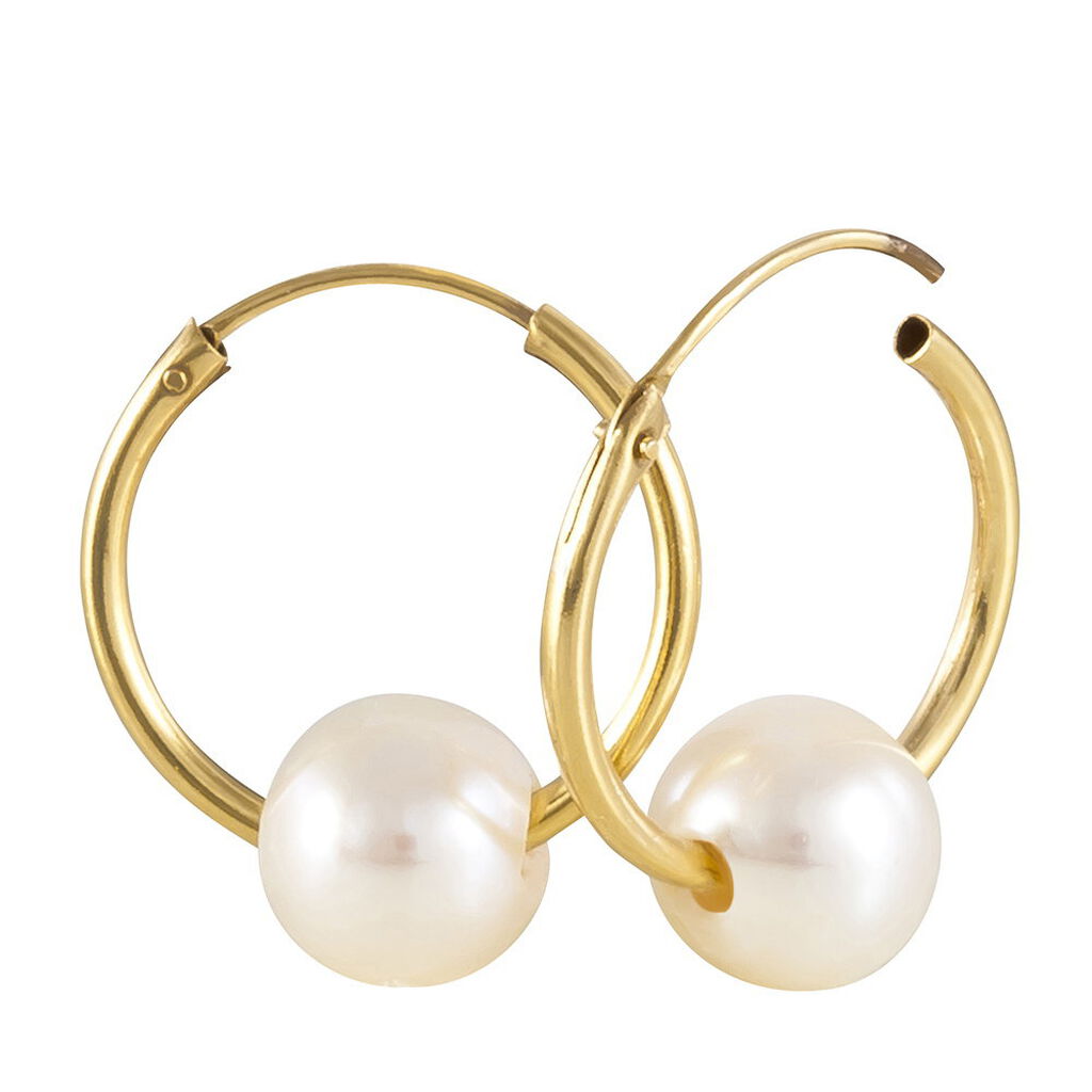 Créoles Baroque Baroques Or Jaune Perle De Culture - Boucles d'oreilles créoles Femme | Histoire d’Or