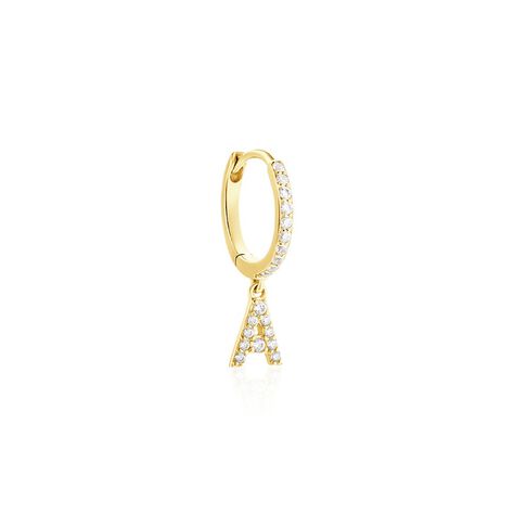 Créole Unitaire Léria Or Jaune Oxydes De Zirconium - Boucles d'oreilles créoles Femme | Histoire d’Or