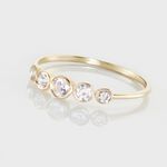 Bague Or Jaune Sabinus Oxydes De Zirconium - Bagues solitaires Femme | Histoire d&rsquo;Or