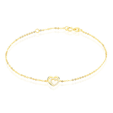 Bracelet Constancia Or Jaune Oxyde De Zirconium - Bracelets Coeur Femme | Histoire d’Or