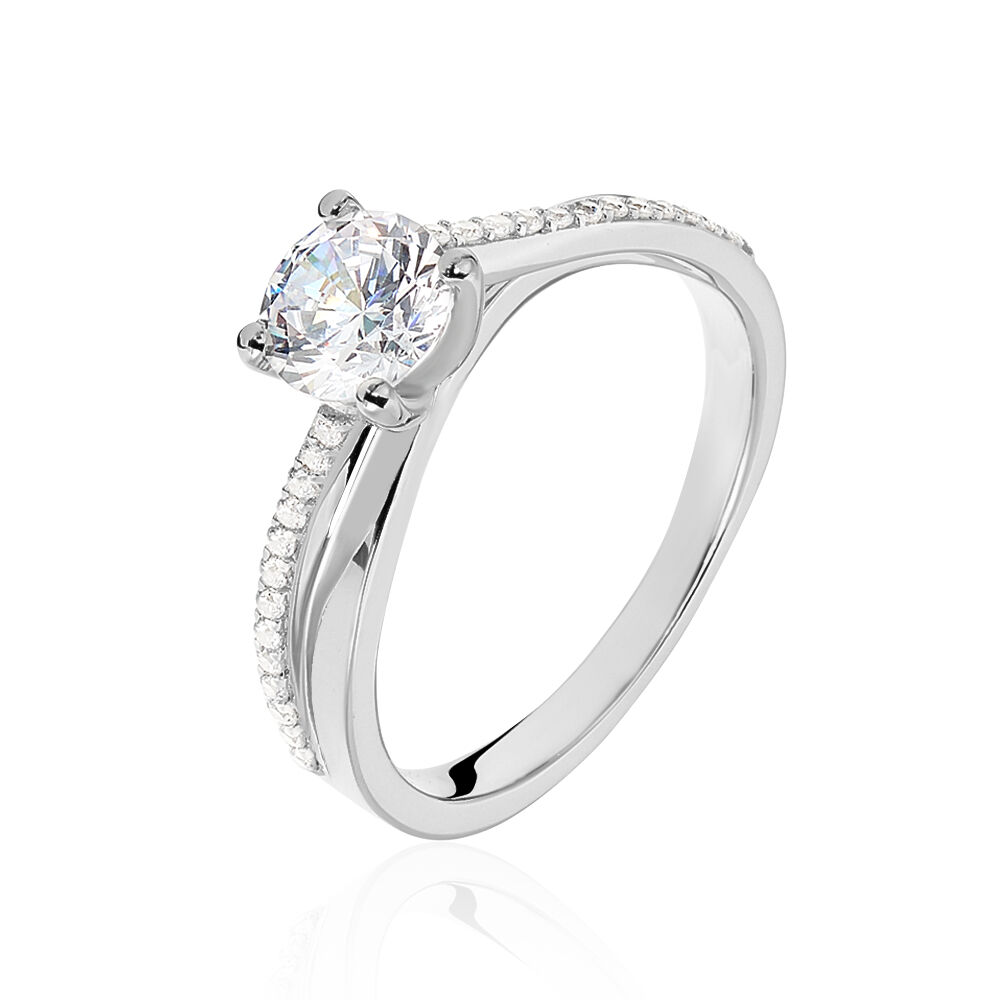 Bague en argent et diamant sales