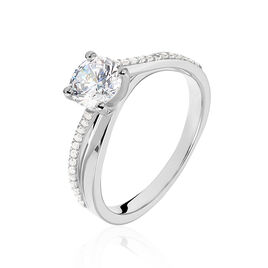 Bague Precious Argent Blanc Oxyde De Zirconium - Bagues solitaires Femme | Histoire d’Or