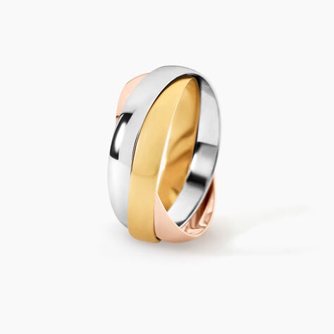 Alliance Entrelacee Ruban Plat Or Tricolore - Alliances 18 carats Unisex | Histoire d&rsquo;Or
