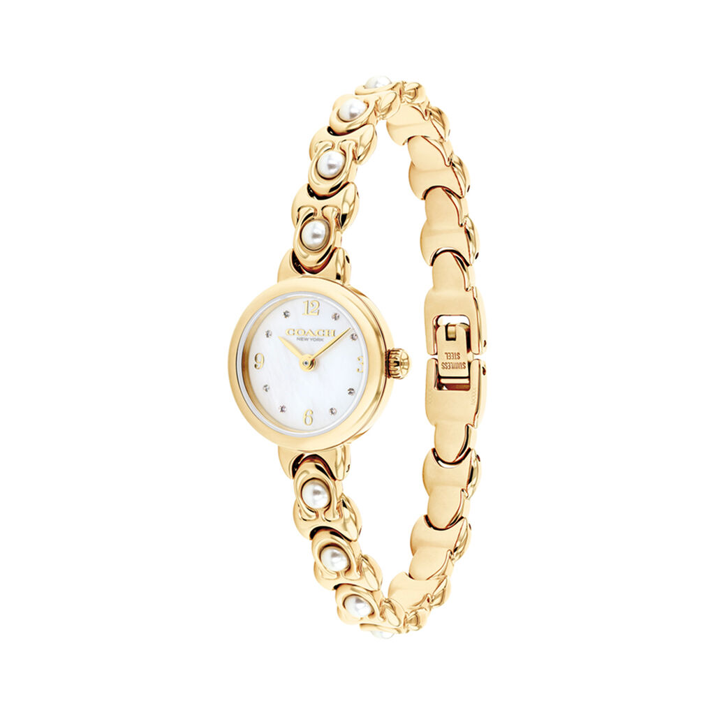 Montre Coach Iris Nacre Blanche - Montres Femme | Histoire d&rsquo;Or