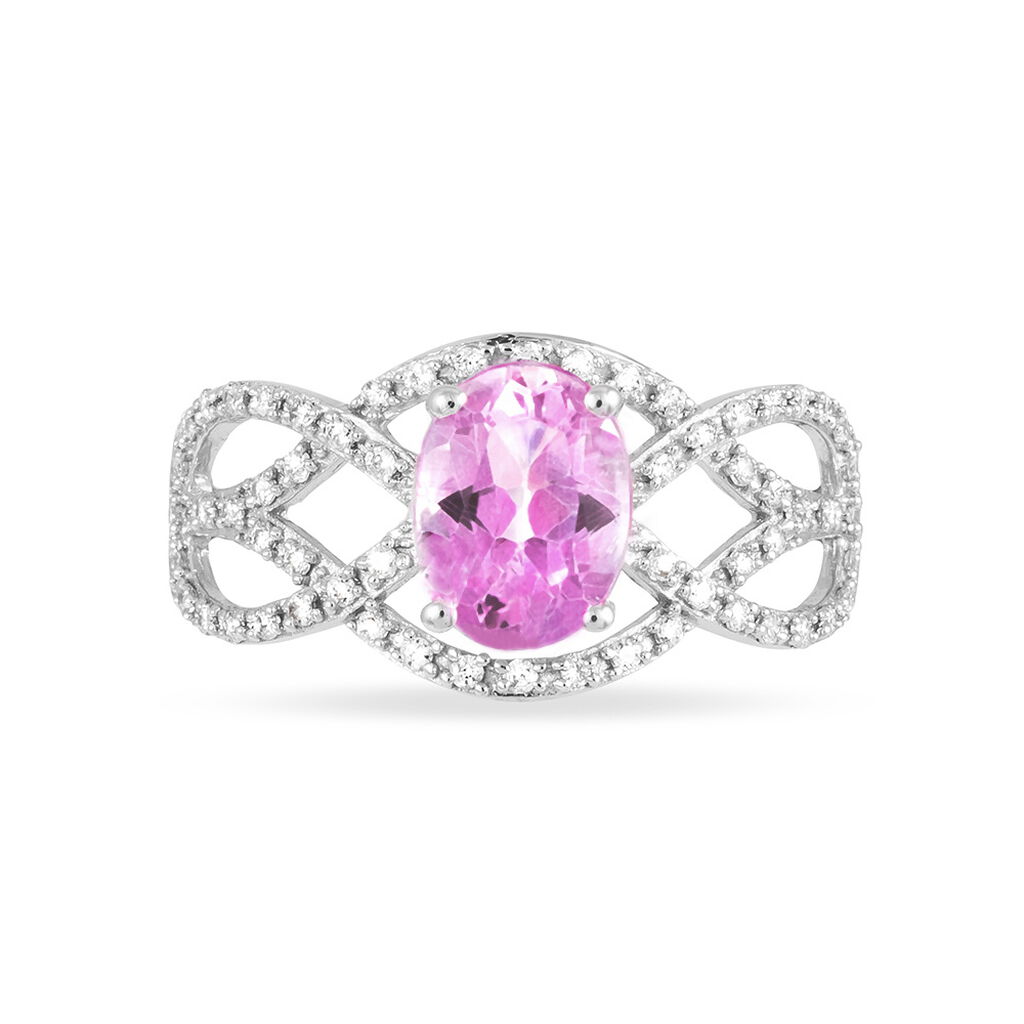 Bague Tina Or Blanc Topaze Et Diamant - Bagues solitaires Femme | Histoire d’Or