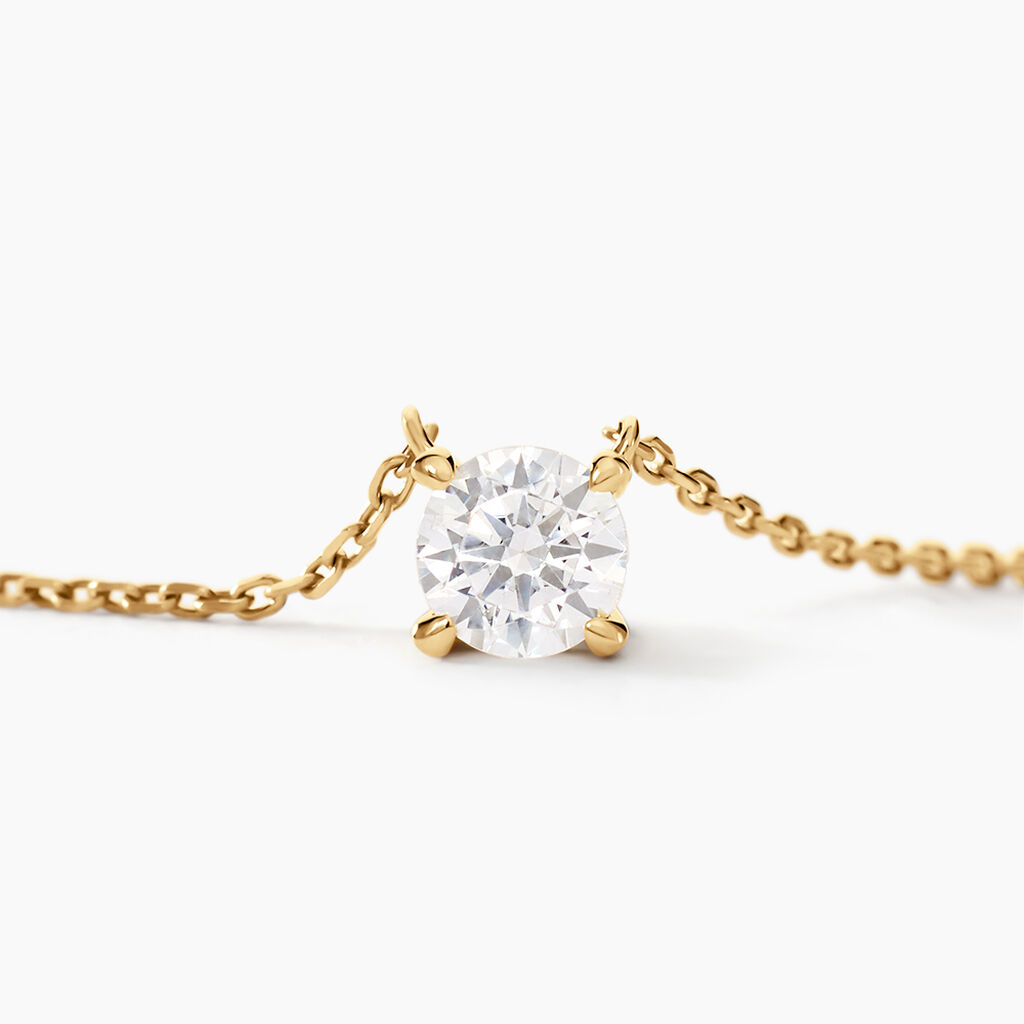 Collier Ponama Or Jaune Oxyde De Zirconium - Colliers Femme | Histoire d&rsquo;Or