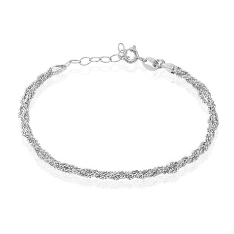 Bracelet Abie Torsade Argent Blanc - Bracelets Femme | Histoire d’Or