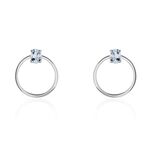 Cr&eacute;oles Kip Or Blanc Topaze - Boucles d'oreilles cr&eacute;oles Femme | Histoire d&rsquo;Or