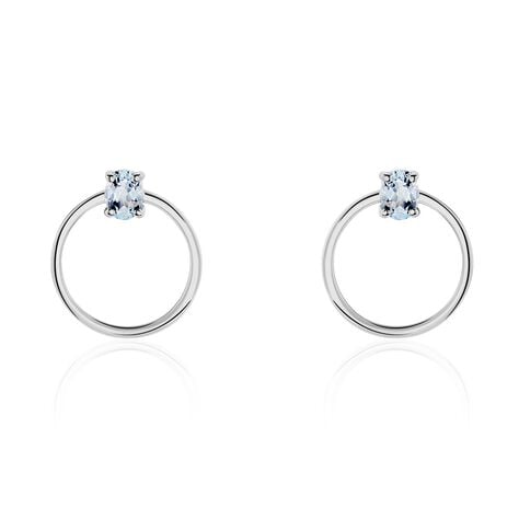 Cr&eacute;oles Kip Or Blanc Topaze - Boucles d'oreilles cr&eacute;oles Femme | Histoire d&rsquo;Or