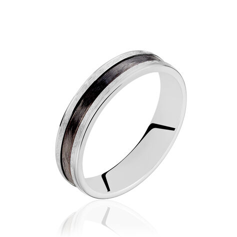 Alliance Alis Ruban Plat Argent Blanc - Alliances Homme | Histoire d’Or