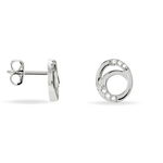 Boucles D'oreilles Puces Annea Argent Blanc Oxyde De Zirconium - Boucles d'oreilles fantaisie Femme | Histoire d&rsquo;Or