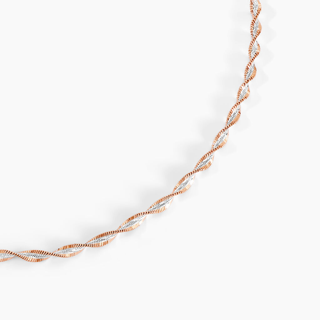Collier Abie Torsade Argent Bicolore - Chaines Femme | Histoire d’Or