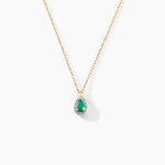 Collier Pluie D'Eclat Or Jaune Emeraude Diamant - Colliers Femme | Histoire d&rsquo;Or