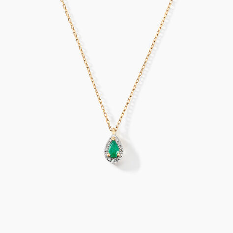 Collier Pluie D'Eclat Or Jaune Emeraude Diamant - Colliers Femme | Histoire d&rsquo;Or