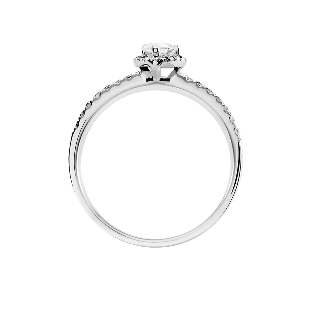 Bague Solitaire Tatiana Or Blanc Diamant - Bagues solitaires Femme | Histoire d’Or