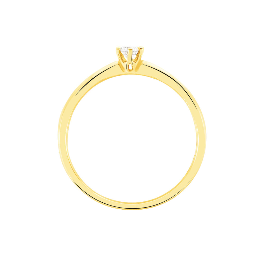 Bague Solitaire Orleane Or Jaune Diamant - Bagues solitaires Femme | Histoire d’Or