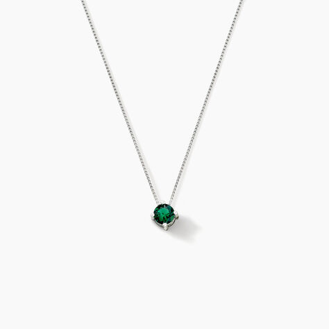 Collier Solitaire Argent Blanc Rio Santa Teresa Oxyde De Zirconium - Colliers fantaisie Femme | Histoire d’Or
