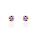 Boucles D'oreilles Puces Parmeclos Or Jaune Amethyste - Clous d'oreilles Femme | Histoire d’Or