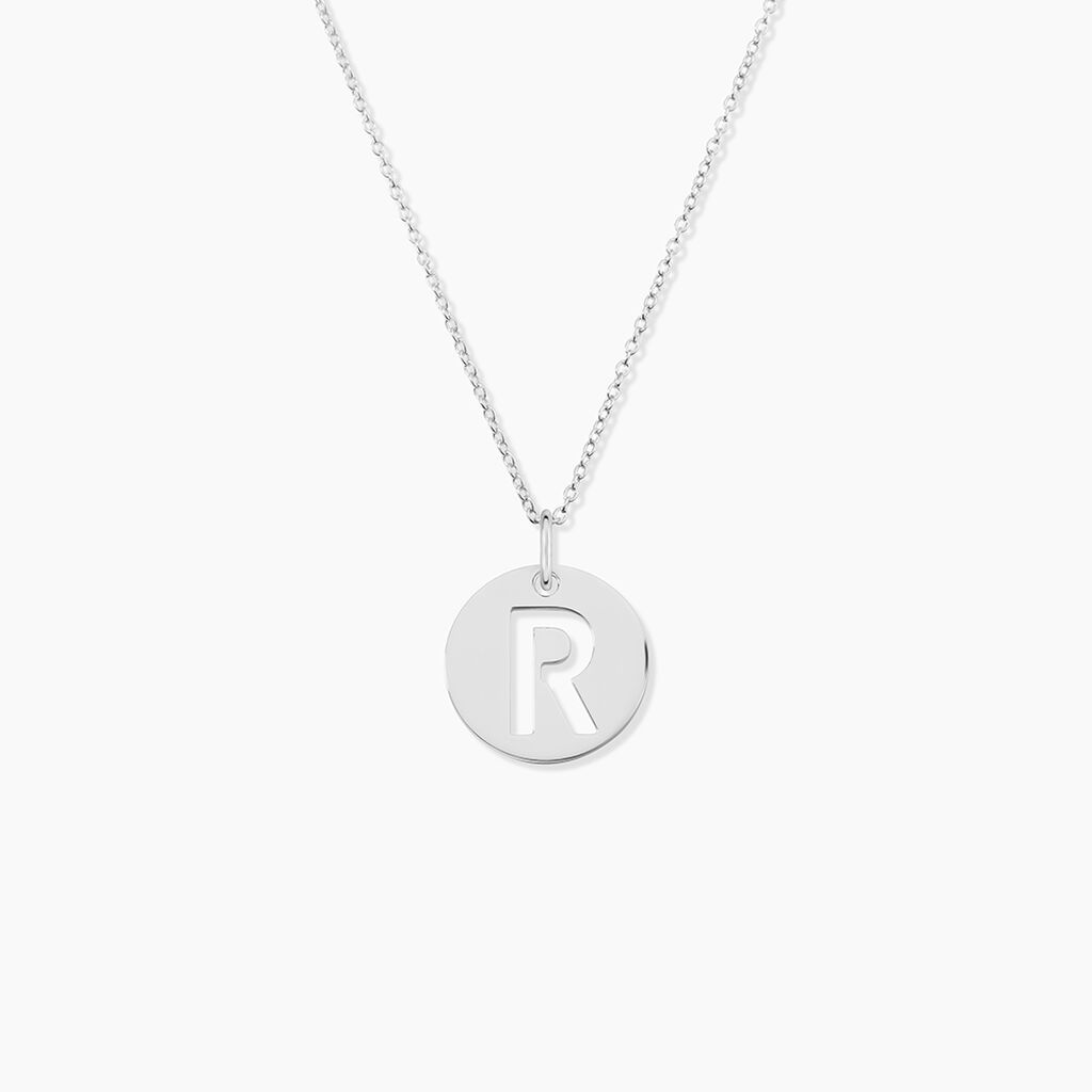 Pendentif Elio R Argent Blanc - Pendentifs Famille | Histoire d&rsquo;Or
